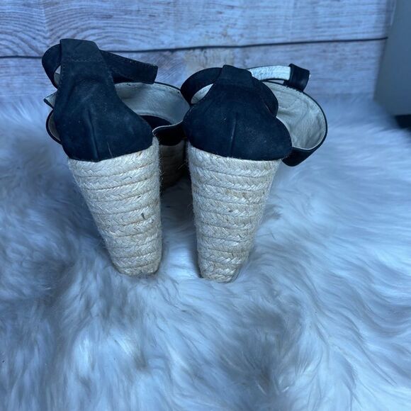 Bettye Mueller Goth Black Skull Print Espadrilles Sz 40/8 - Picture 5 of 6